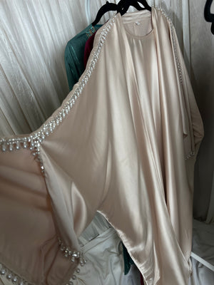 Women's Luxury Eid Abaya in Champagne