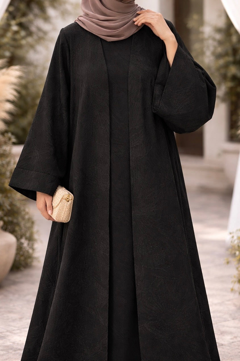 Arwa Black Umbrella Abaya