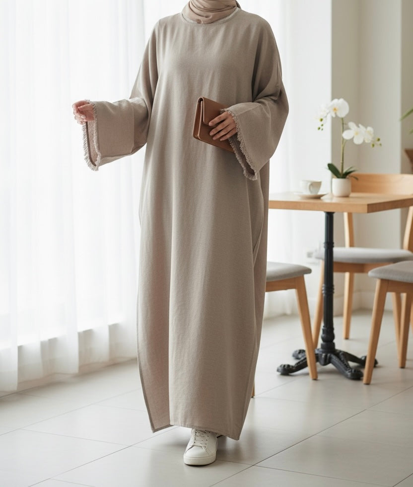 Linen Abayas With Pockets