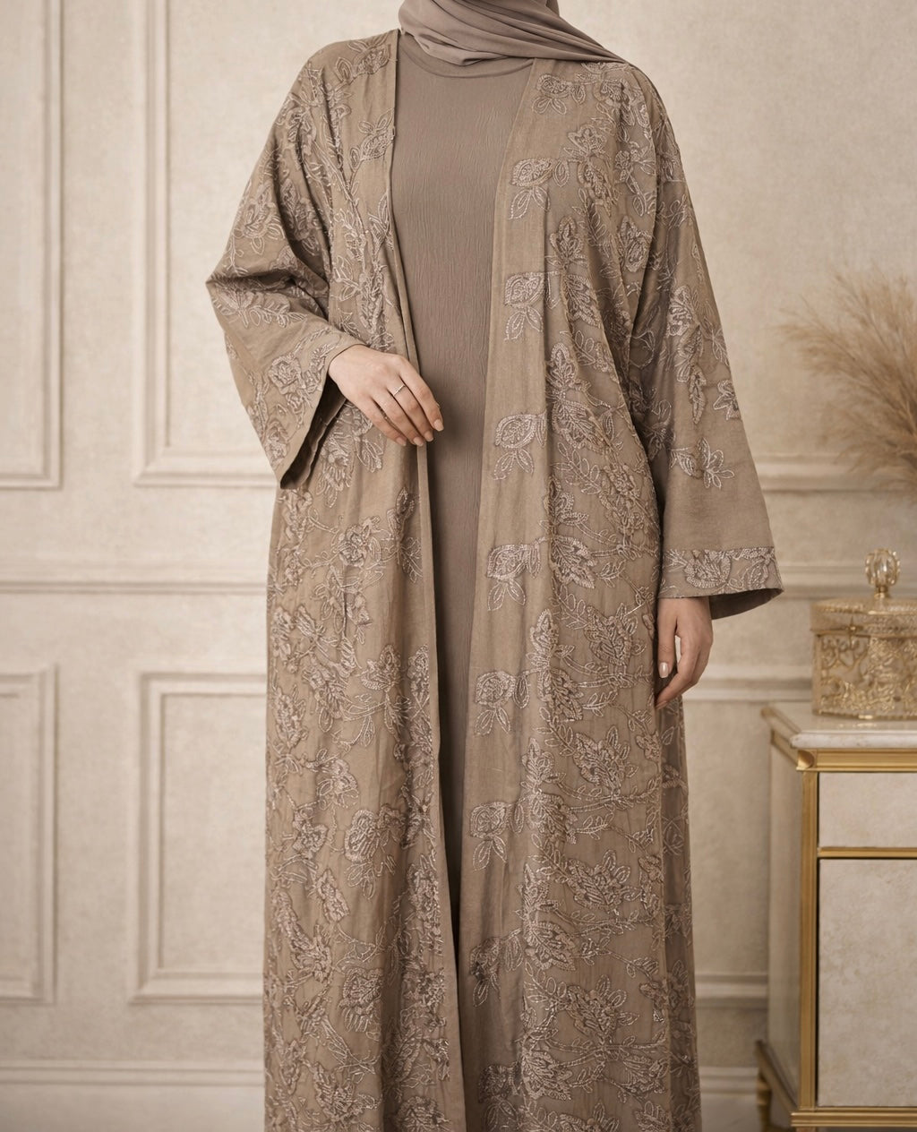 Hina Abaya- Desert taupe