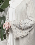 Isra Stone Linen Abaya