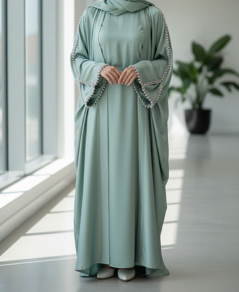 Ayza Aqua Abaya